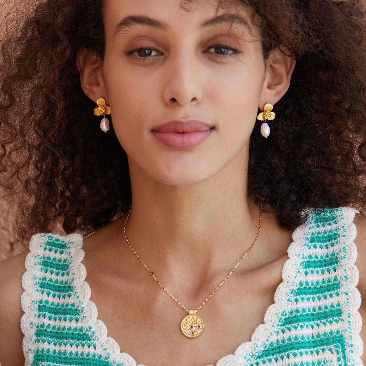 L’Orchidée et la Perle Earrings - Pure Gems & Stones Store: Awakened Days