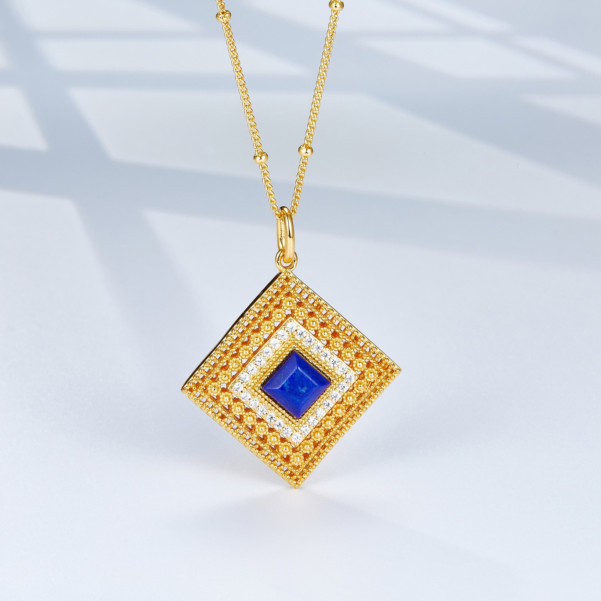 Louvre Lapis Necklace - Pure Gems & Stones Store: Awakened Days