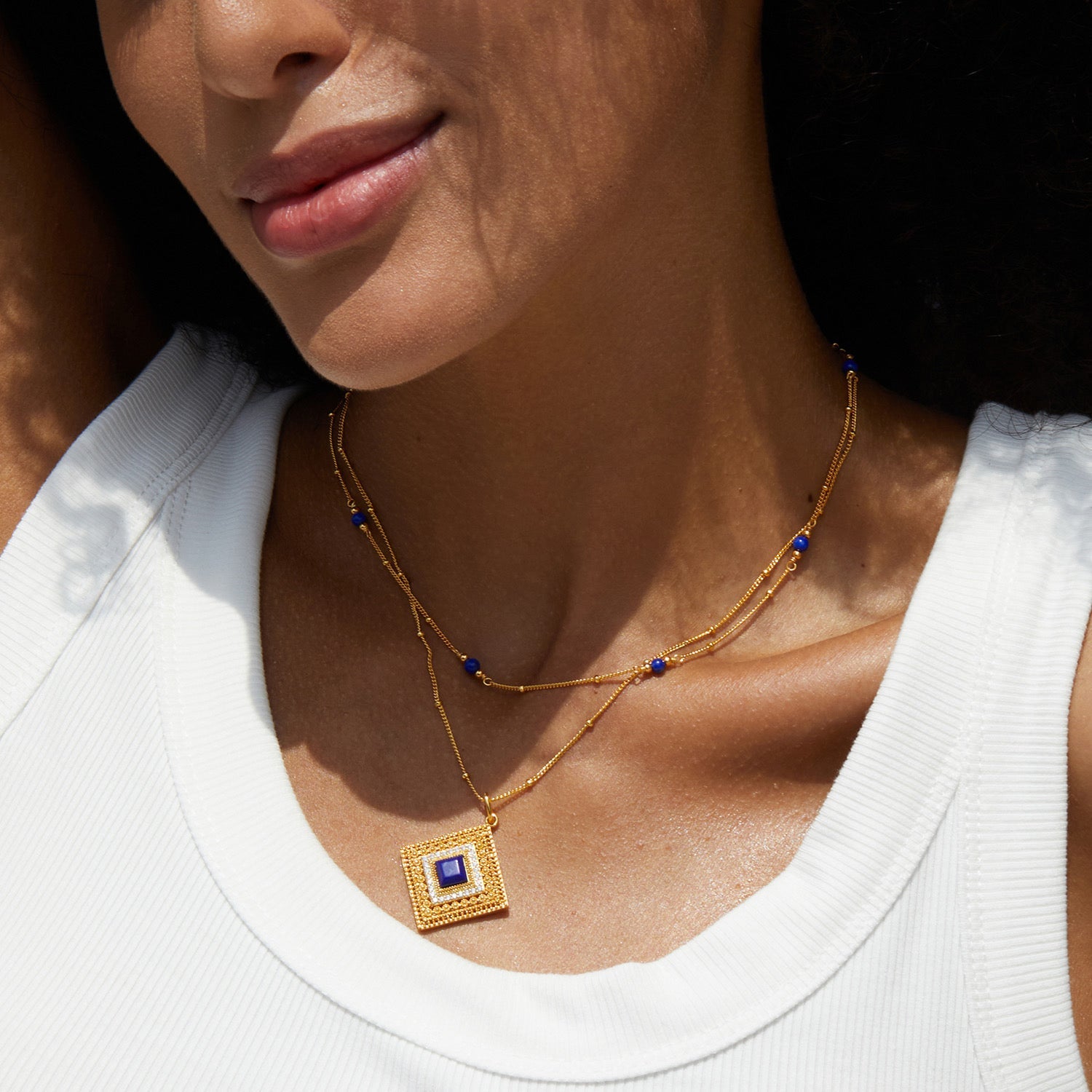 Louvre Lapis Necklace - Pure Gems & Stones Store: Awakened Days