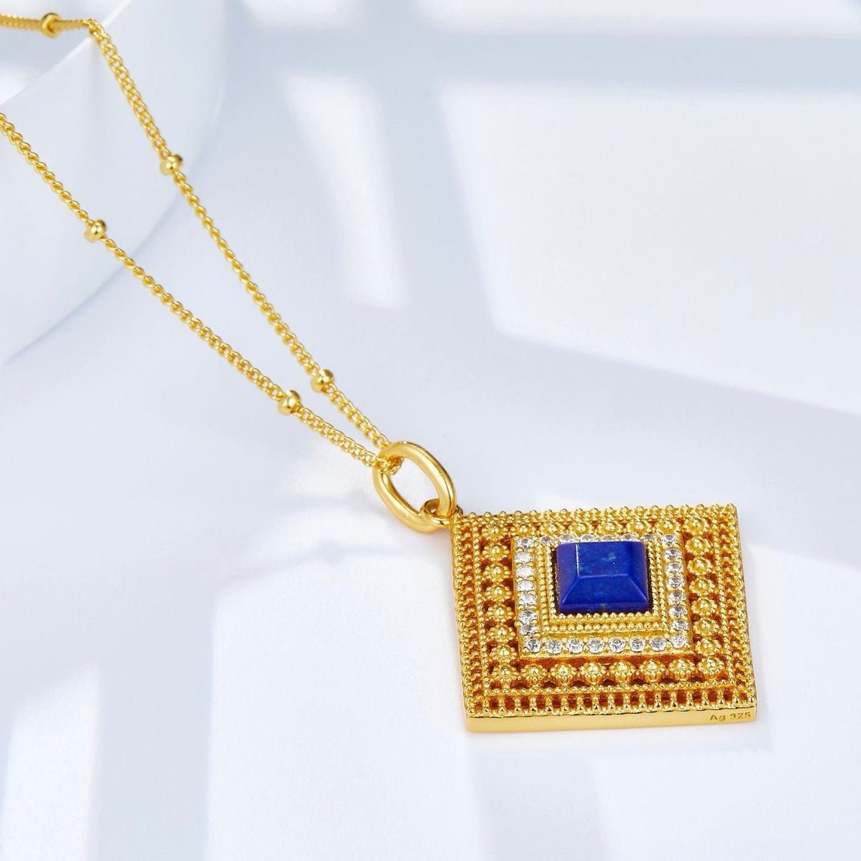 Louvre Lapis Necklace - Pure Gems & Stones Store: Awakened Days