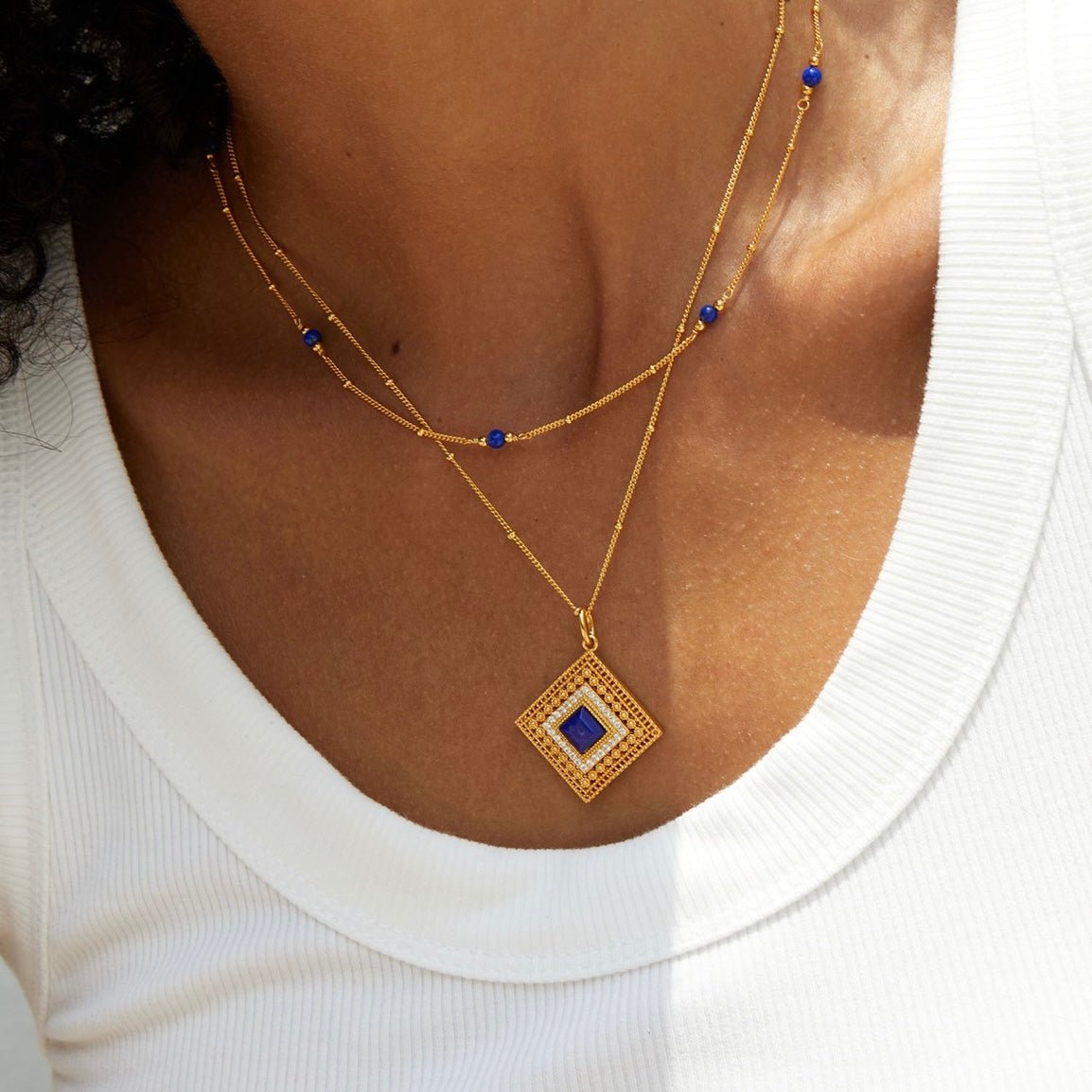Louvre Lapis Necklace - Pure Gems & Stones Store: Awakened Days