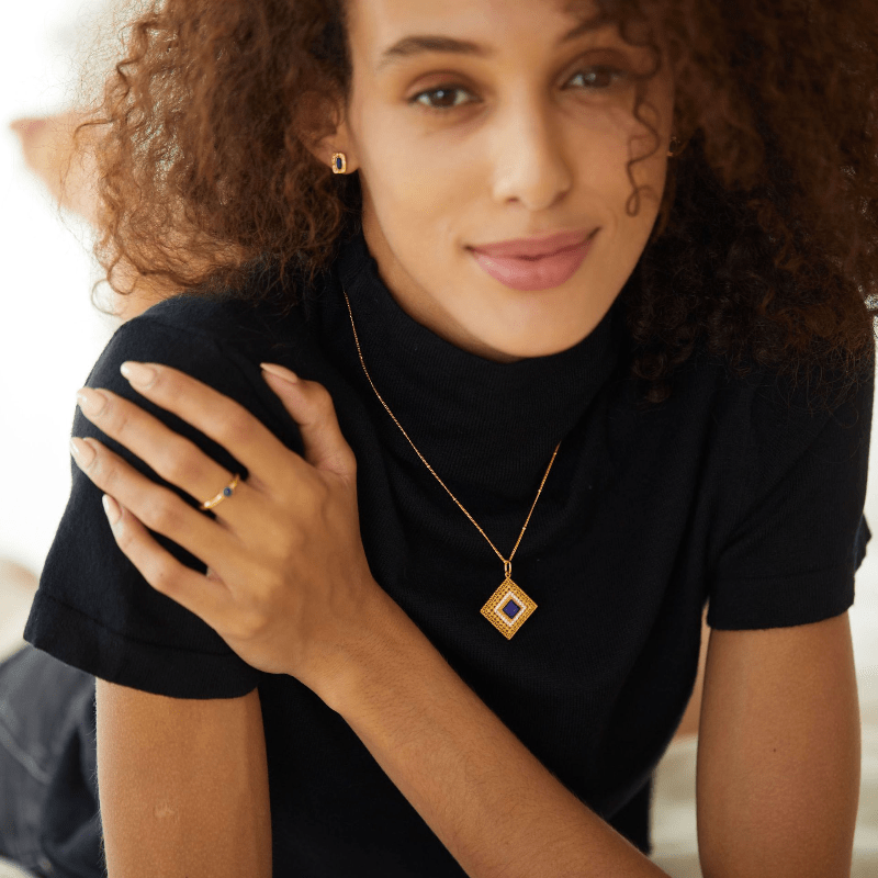 Louvre Lapis Necklace - Pure Gems & Stones Store: Awakened Days