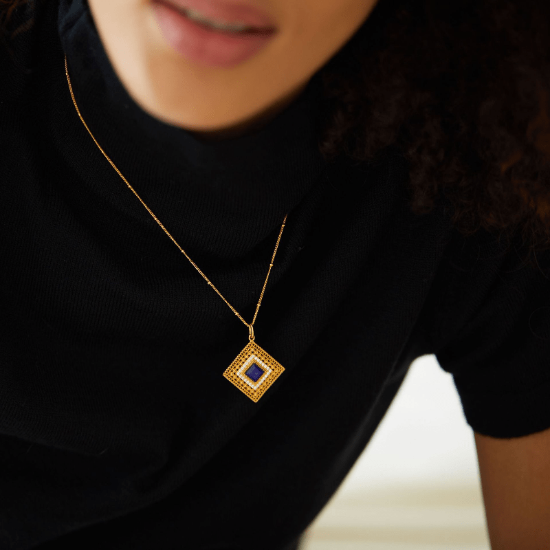 Louvre Lapis Necklace - Pure Gems & Stones Store: Awakened Days