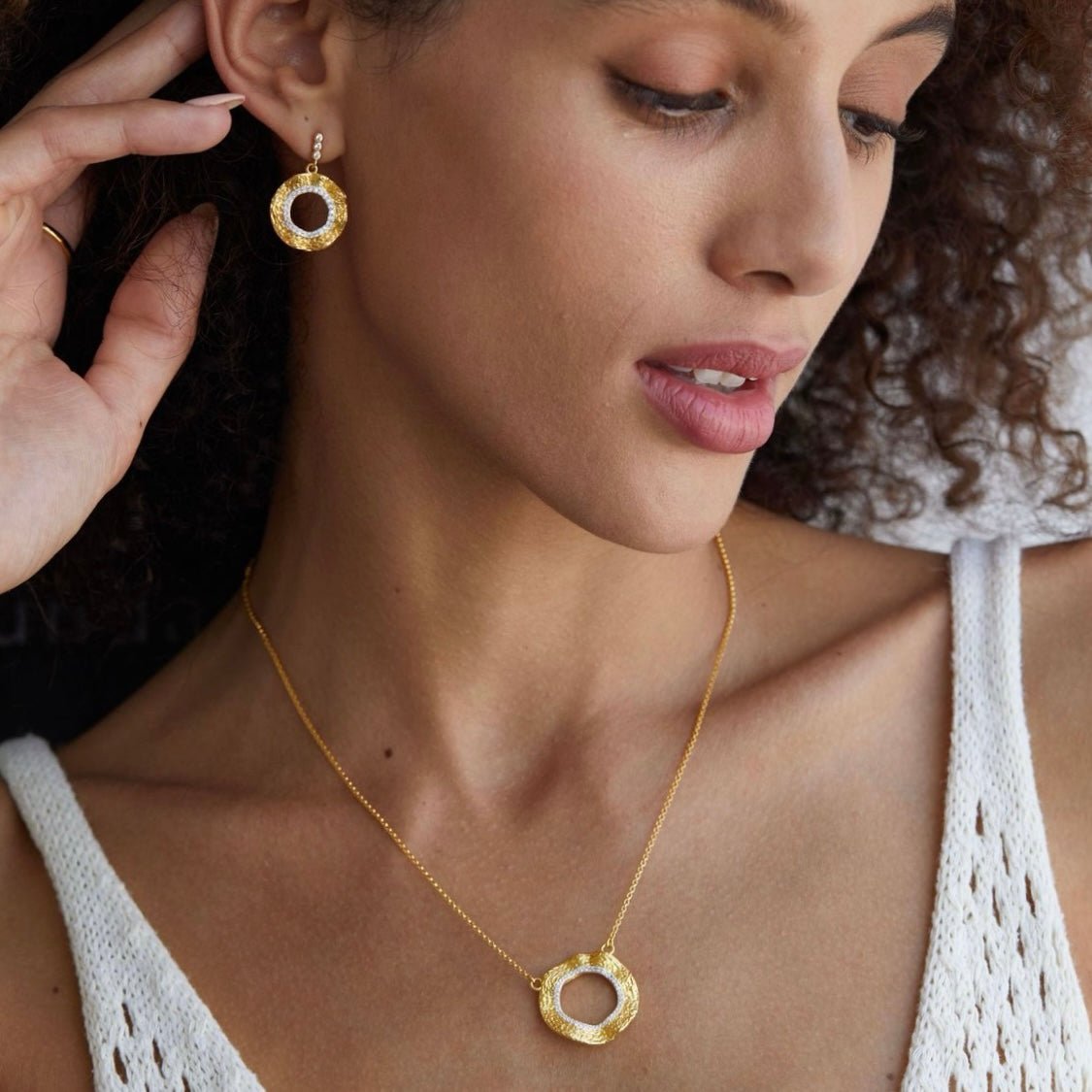 Lune Dorée Earrings - Pure Gems & Stones Store: Awakened Days