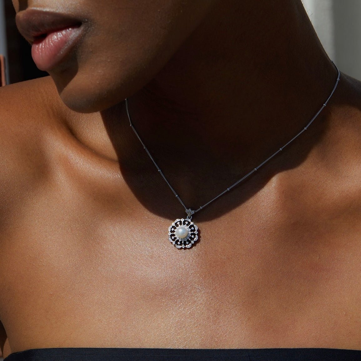 Nocturne Fleur Necklace - Pure Gems & Stones Store: Awakened Days