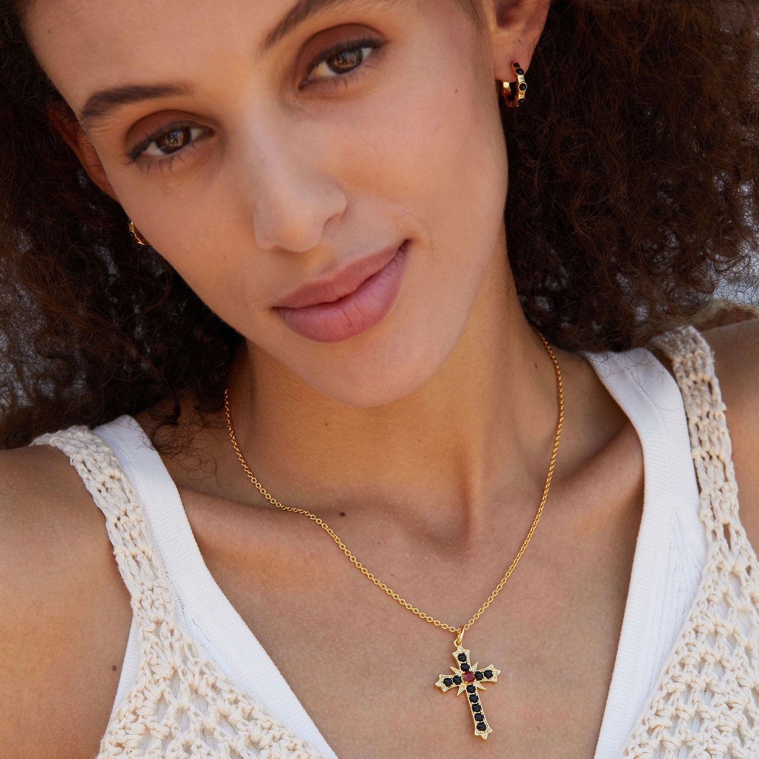 Noir Essence Hoops - Pure Gems & Stones Store: Awakened Days