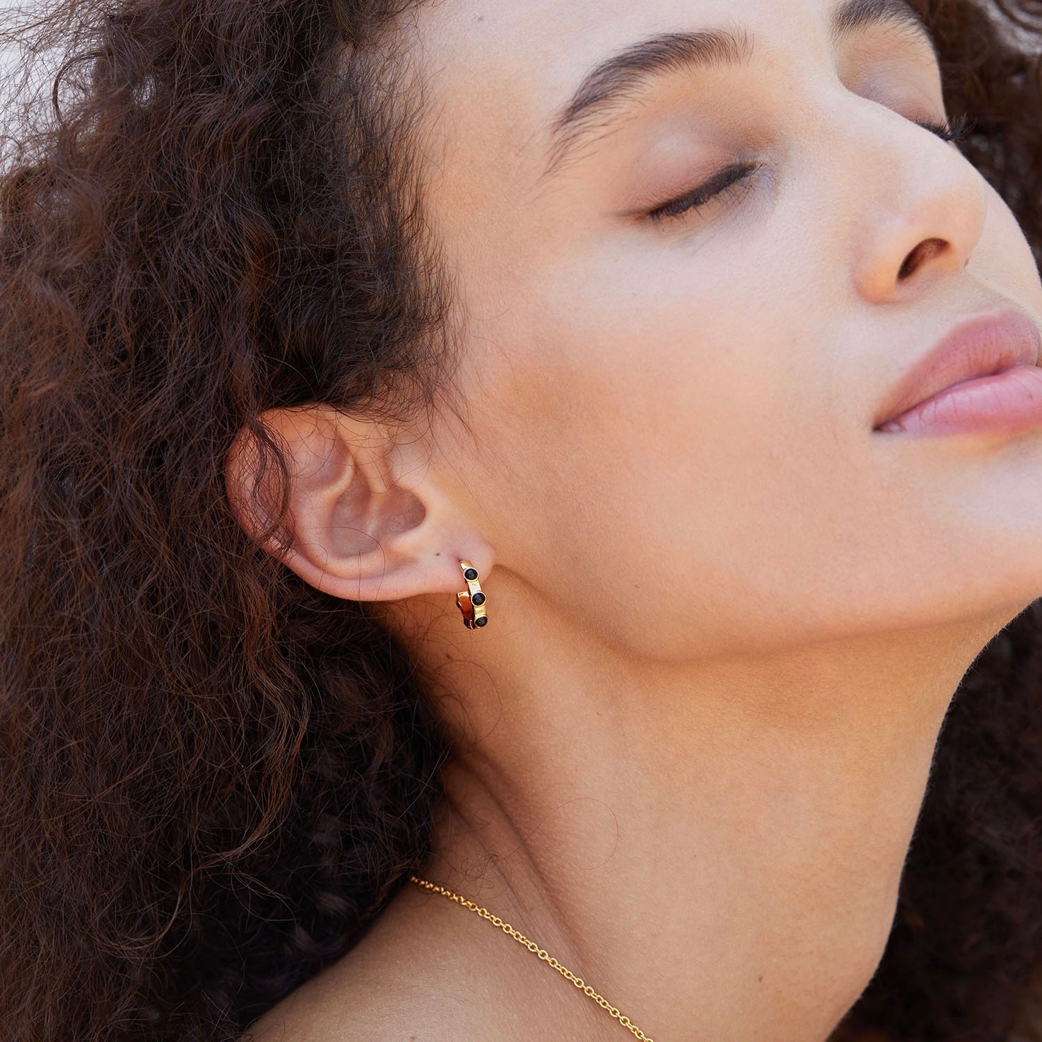 Noir Essence Hoops - Pure Gems & Stones Store: Awakened Days