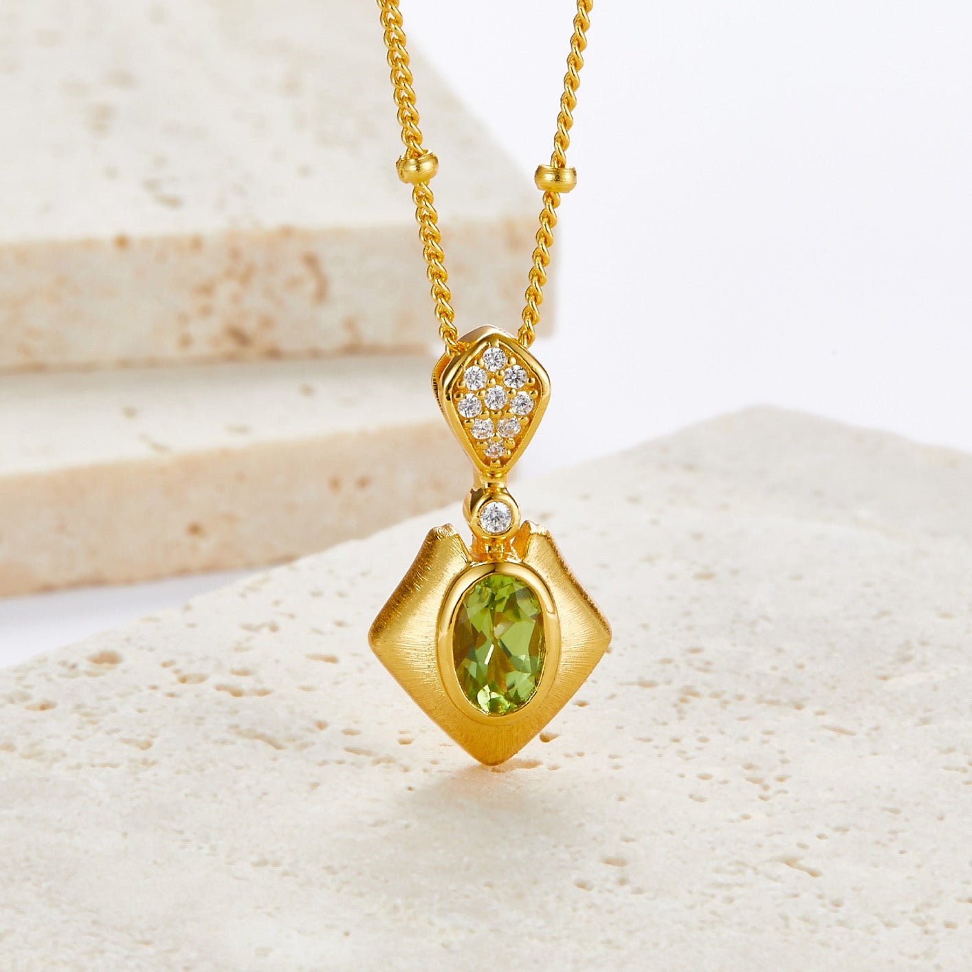 Olive Talisman Necklace - Pure Gems & Stones Store: Awakened Days