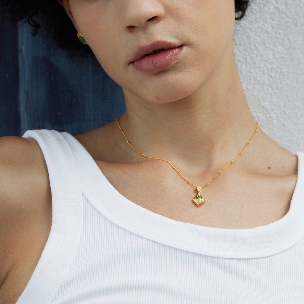 Olive Talisman Necklace - Pure Gems & Stones Store: Awakened Days