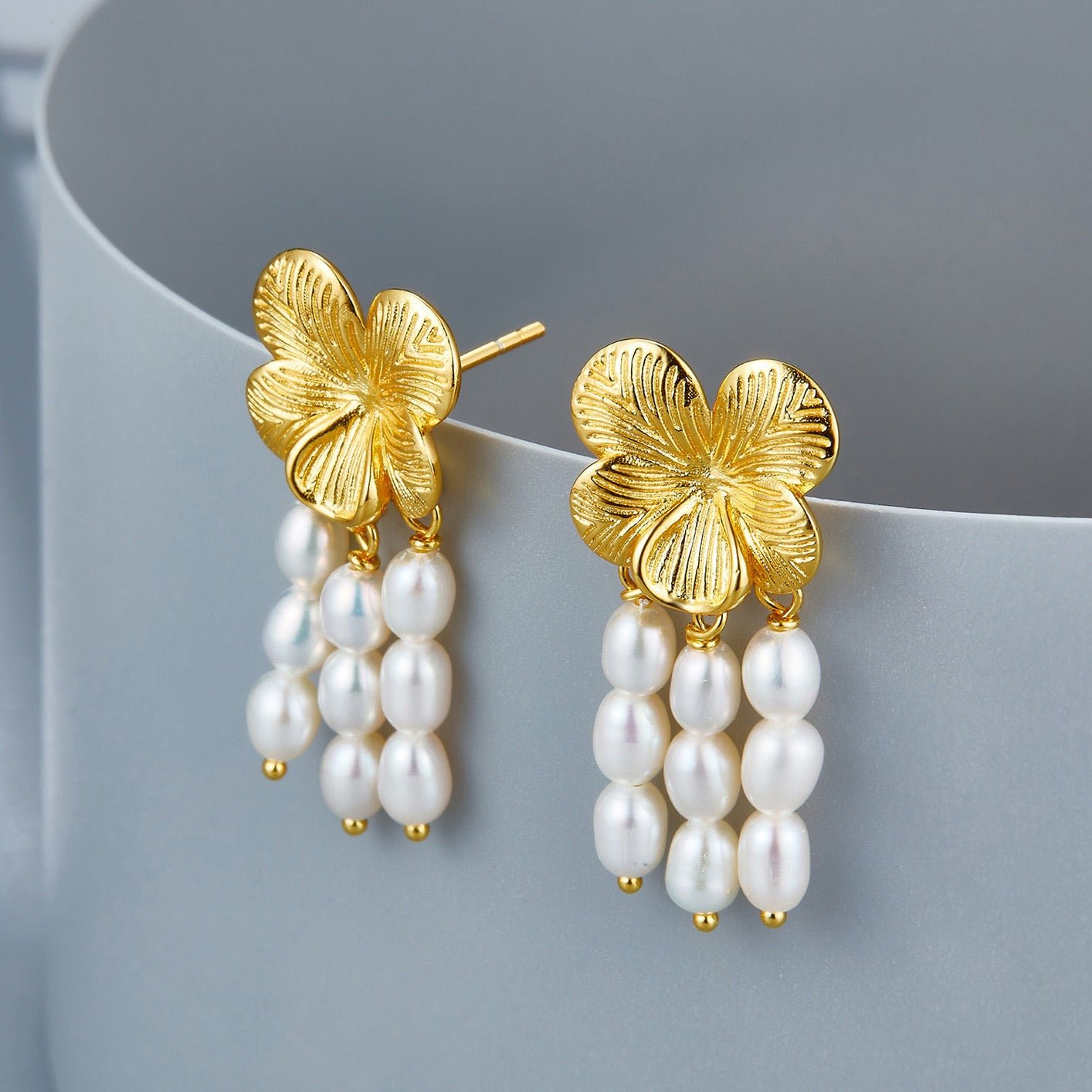 Pearl Cascade Earrings - Pure Gems & Stones Store: Awakened Days