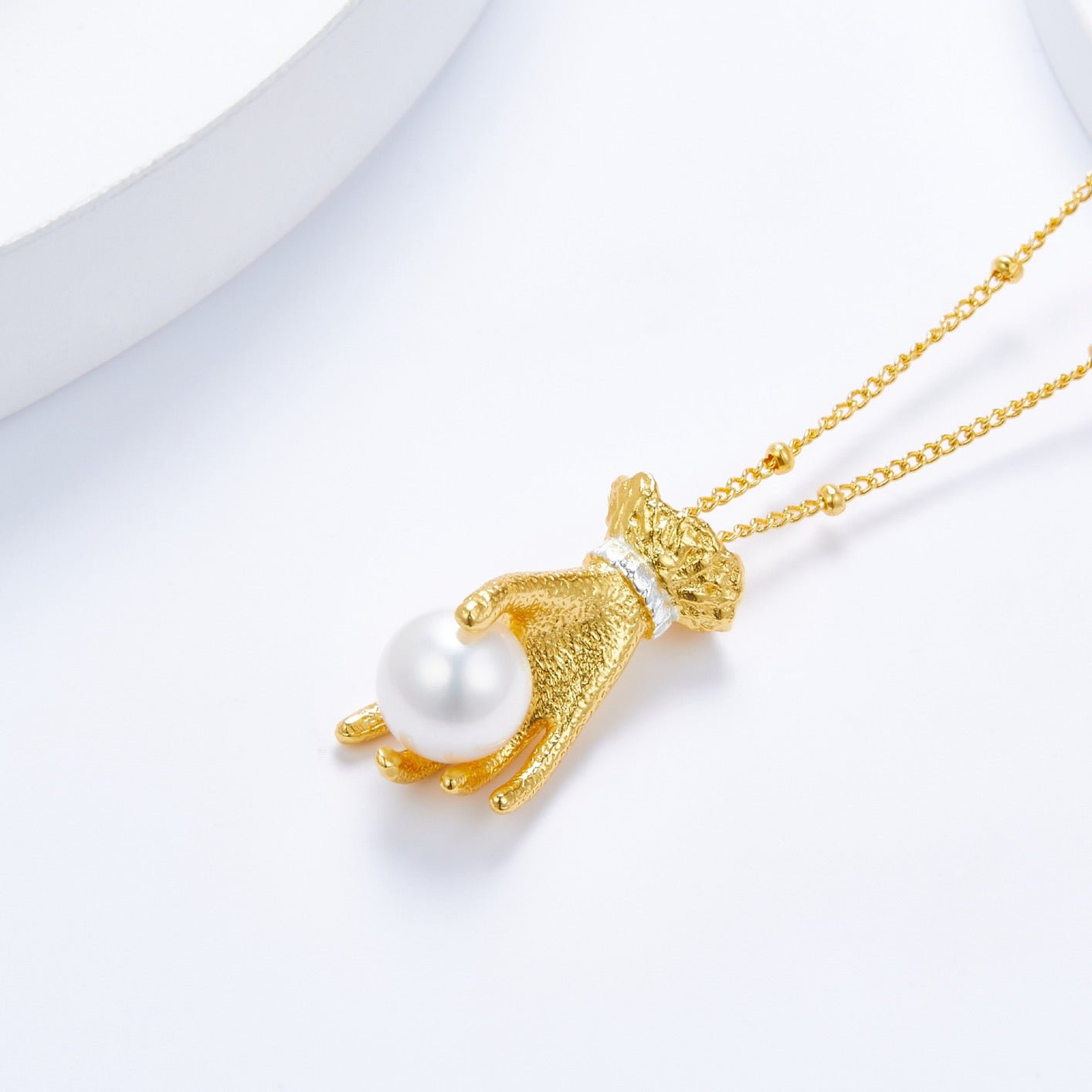 Pearl in Palm Necklace - Pure Gems & Stones Store: Awakened Days
