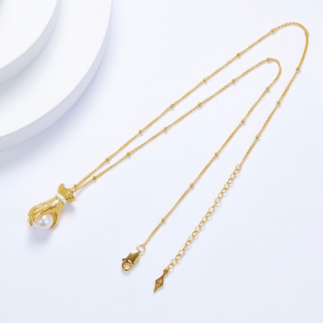 Pearl in Palm Necklace - Pure Gems & Stones Store: Awakened Days