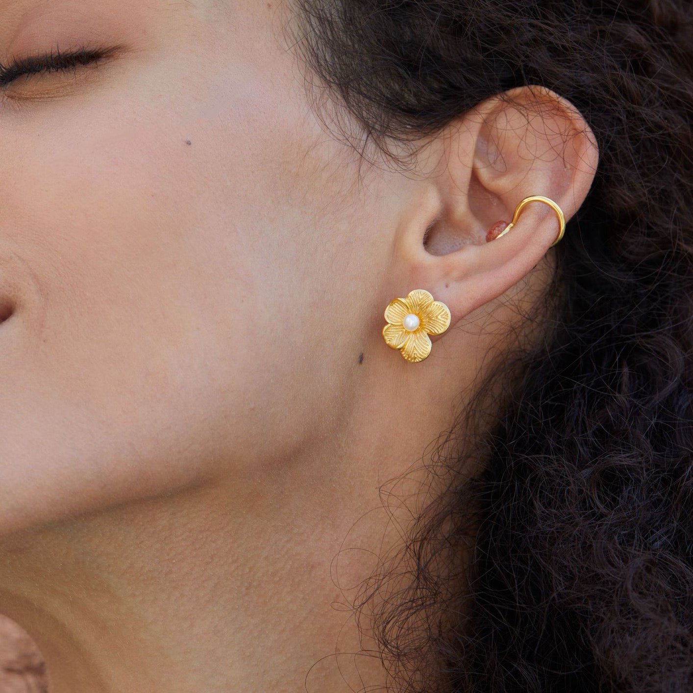 Petal Pearl Studs - Pure Gems & Stones Store: Awakened Days