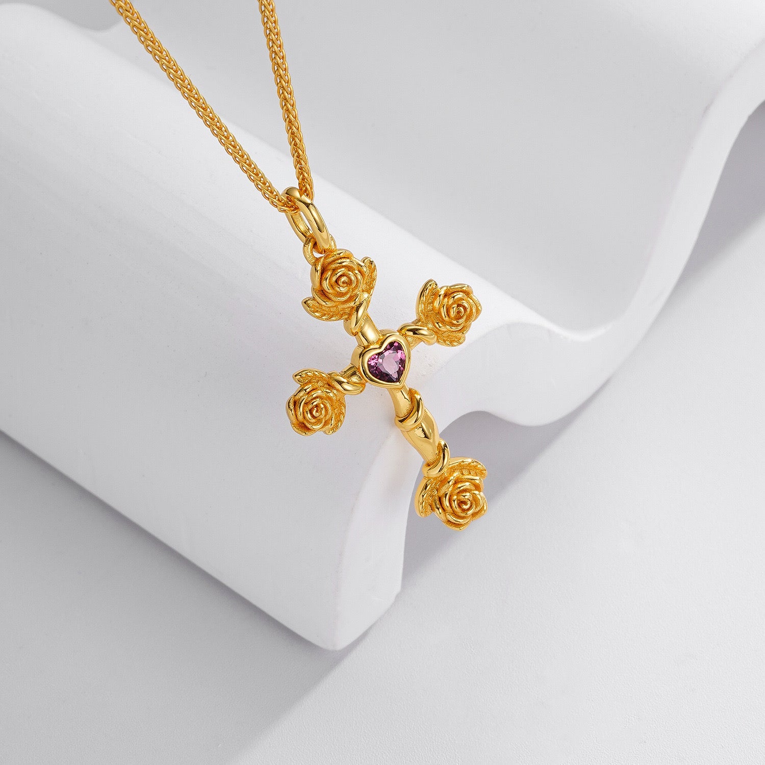 Rosevine Cross Necklace - Pure Gems & Stones Store: Awakened Days