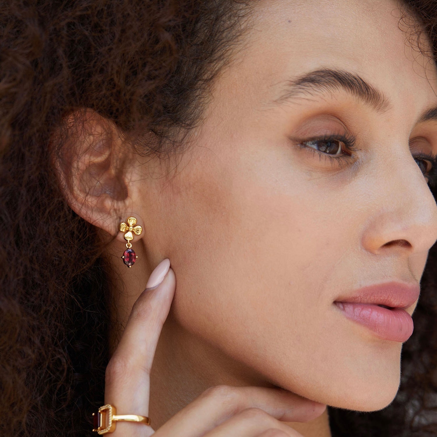 Rouge Fleur Earrings - Pure Gems & Stones Store: Awakened Days