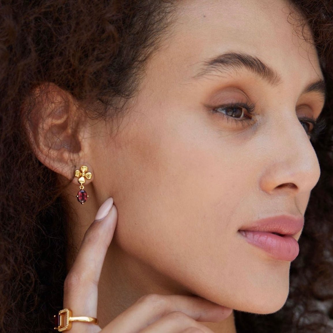 Rouge Fleur Earrings - Pure Gems & Stones Store: Awakened Days