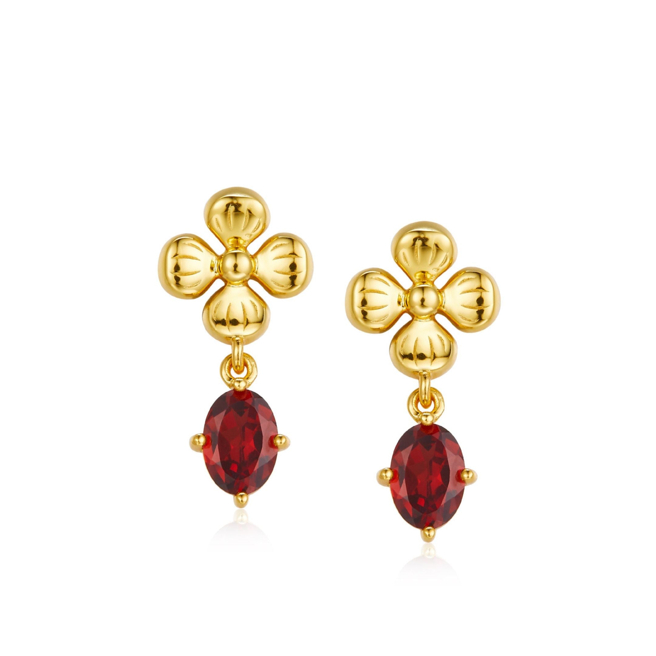 Rouge Fleur Earrings - Pure Gems & Stones Store: Awakened Days