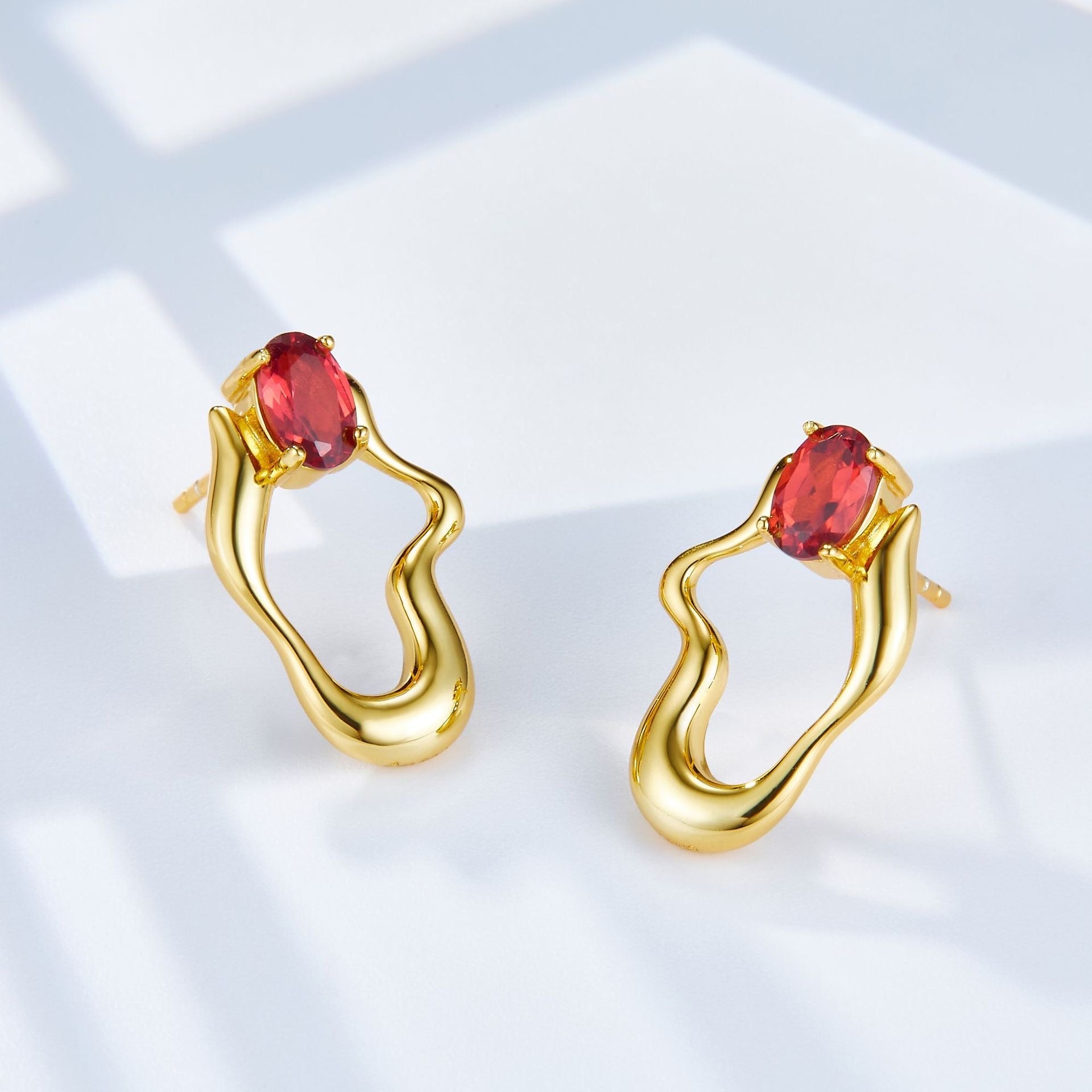 Rouge Wave Earrings - Pure Gems & Stones Store: Awakened Days