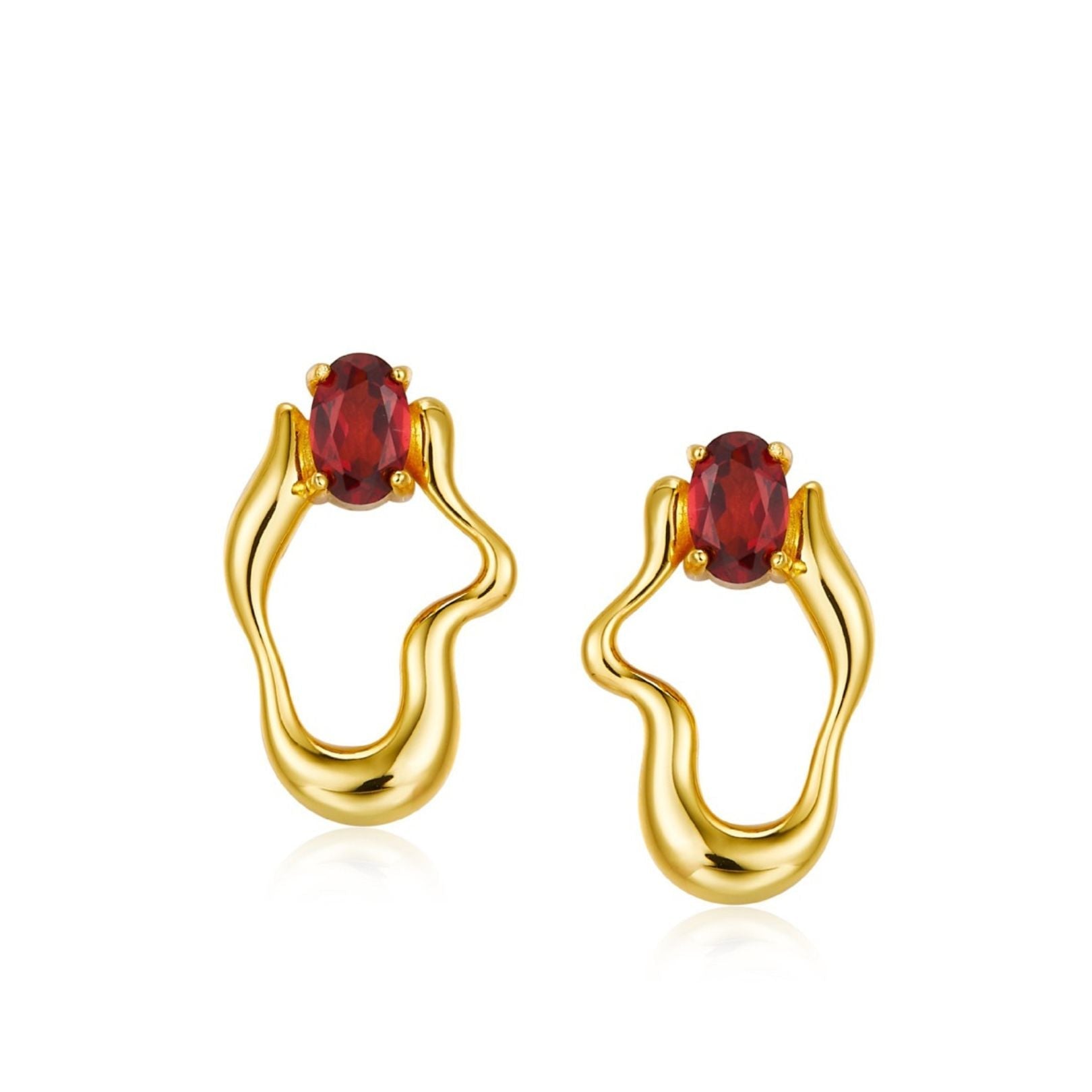 Rouge Wave Earrings - Pure Gems & Stones Store: Awakened Days