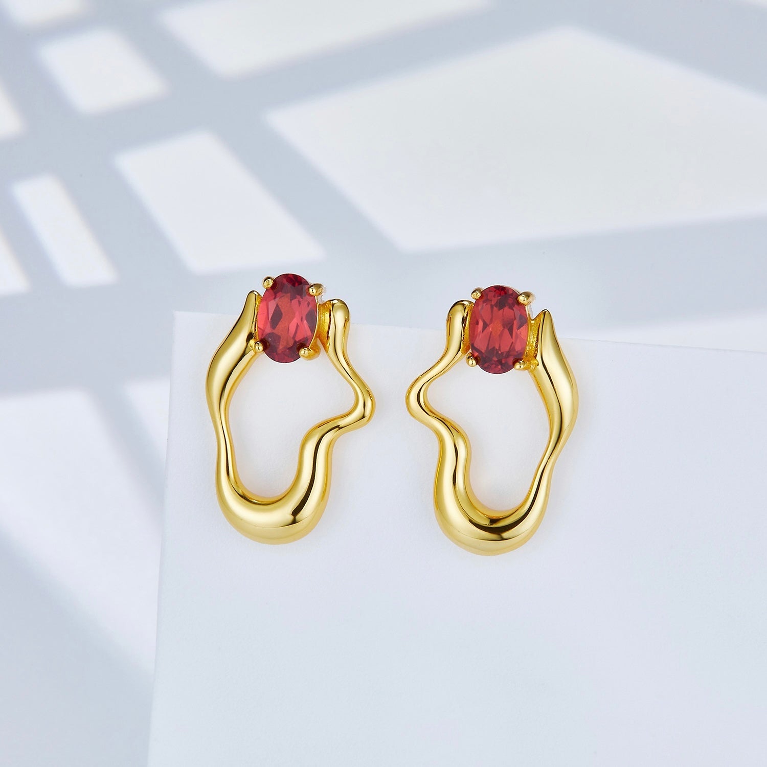 Rouge Wave Earrings - Pure Gems & Stones Store: Awakened Days