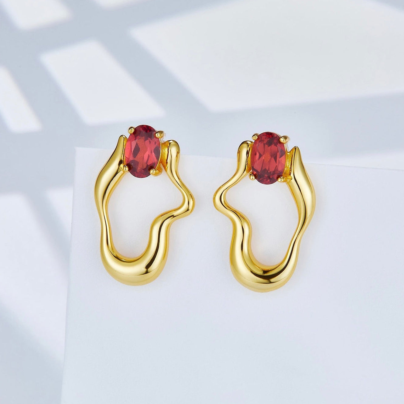 Rouge Wave Earrings - Pure Gems & Stones Store: Awakened Days