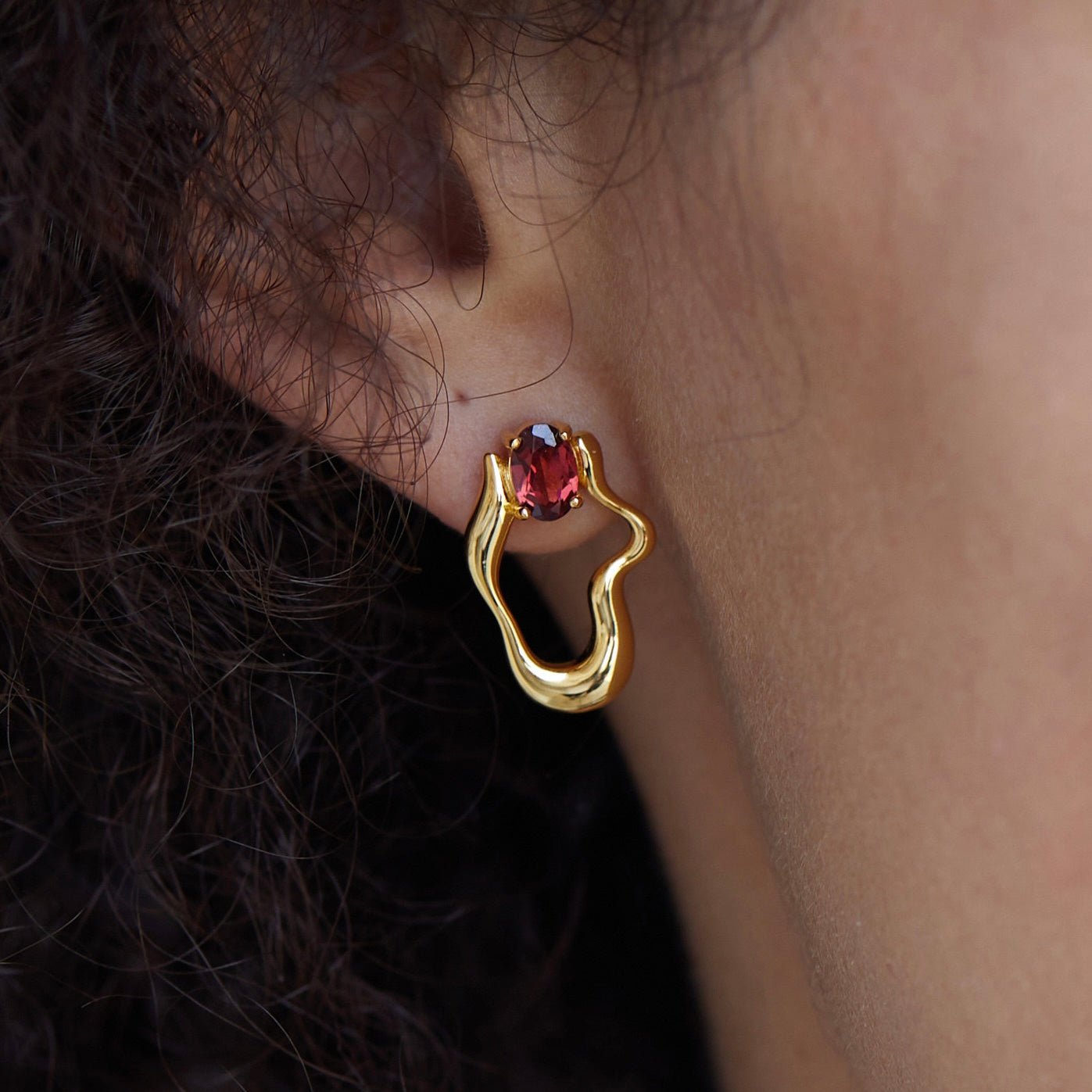 Rouge Wave Earrings - Pure Gems & Stones Store: Awakened Days