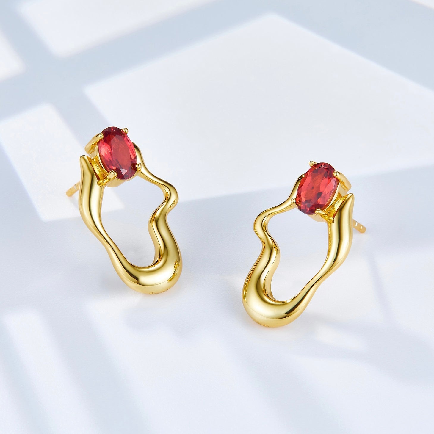 Rouge Wave Earrings - Pure Gems & Stones Store: Awakened Days