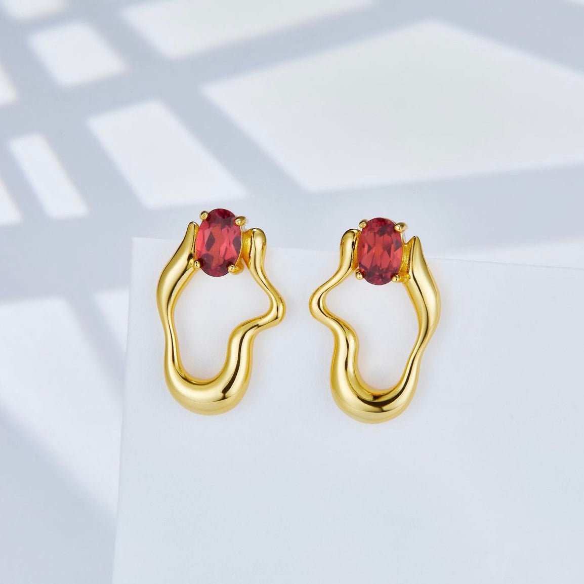 Rouge Wave Earrings - Pure Gems & Stones Store: Awakened Days