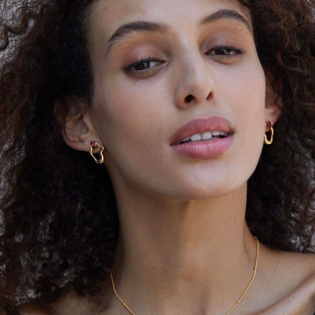 Rouge Wave Earrings - Pure Gems & Stones Store: Awakened Days