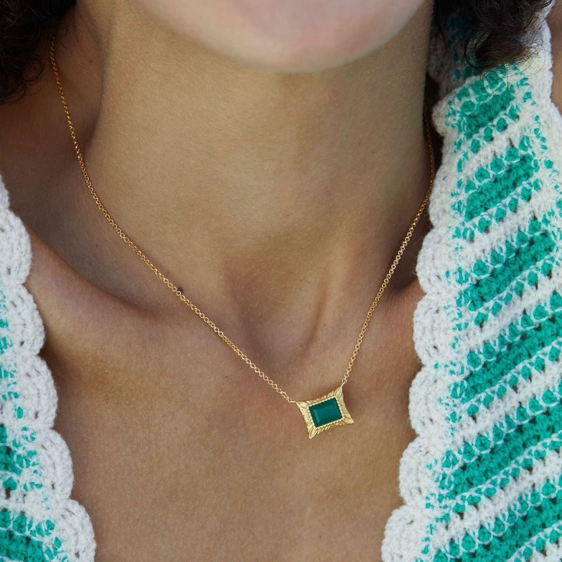 Sahara Green Necklace - Pure Gems & Stones Store: Awakened Days