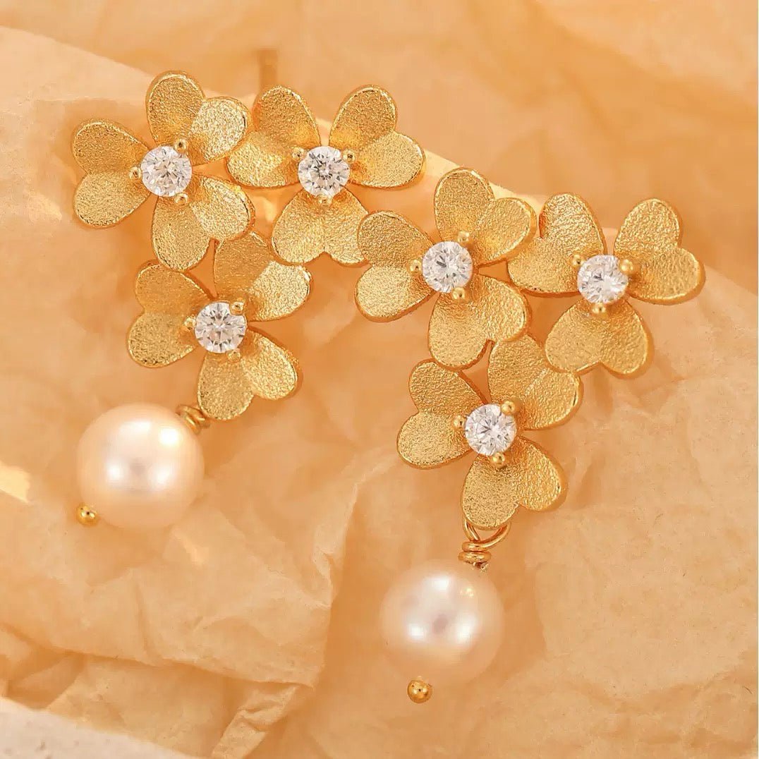 Trèfle d’Or Earrings - Pure Gems & Stones Store: Awakened Days