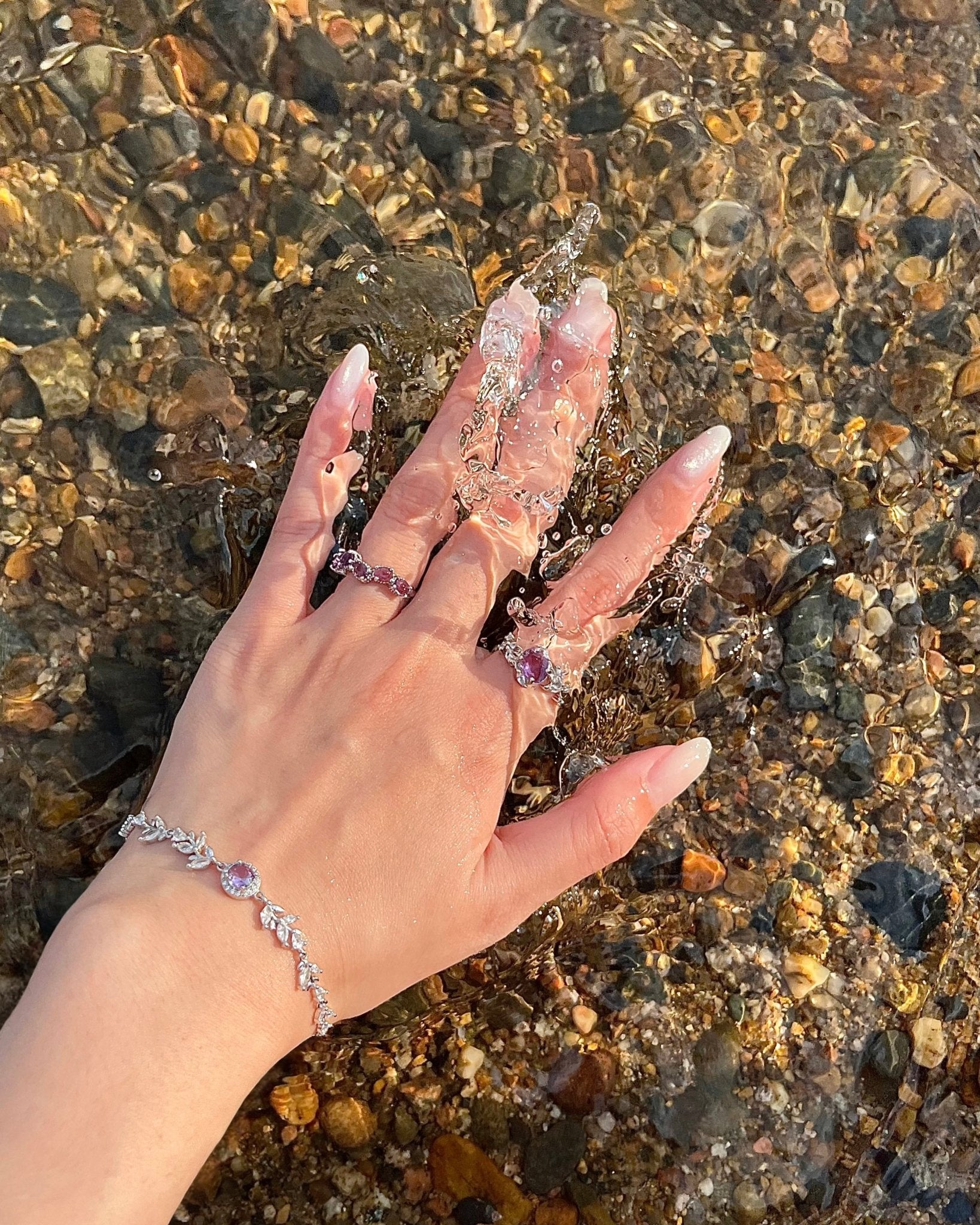 Wheatline Bracelet - Featuring Amethyst - Pure Gems & Stones Store: Awakened Days