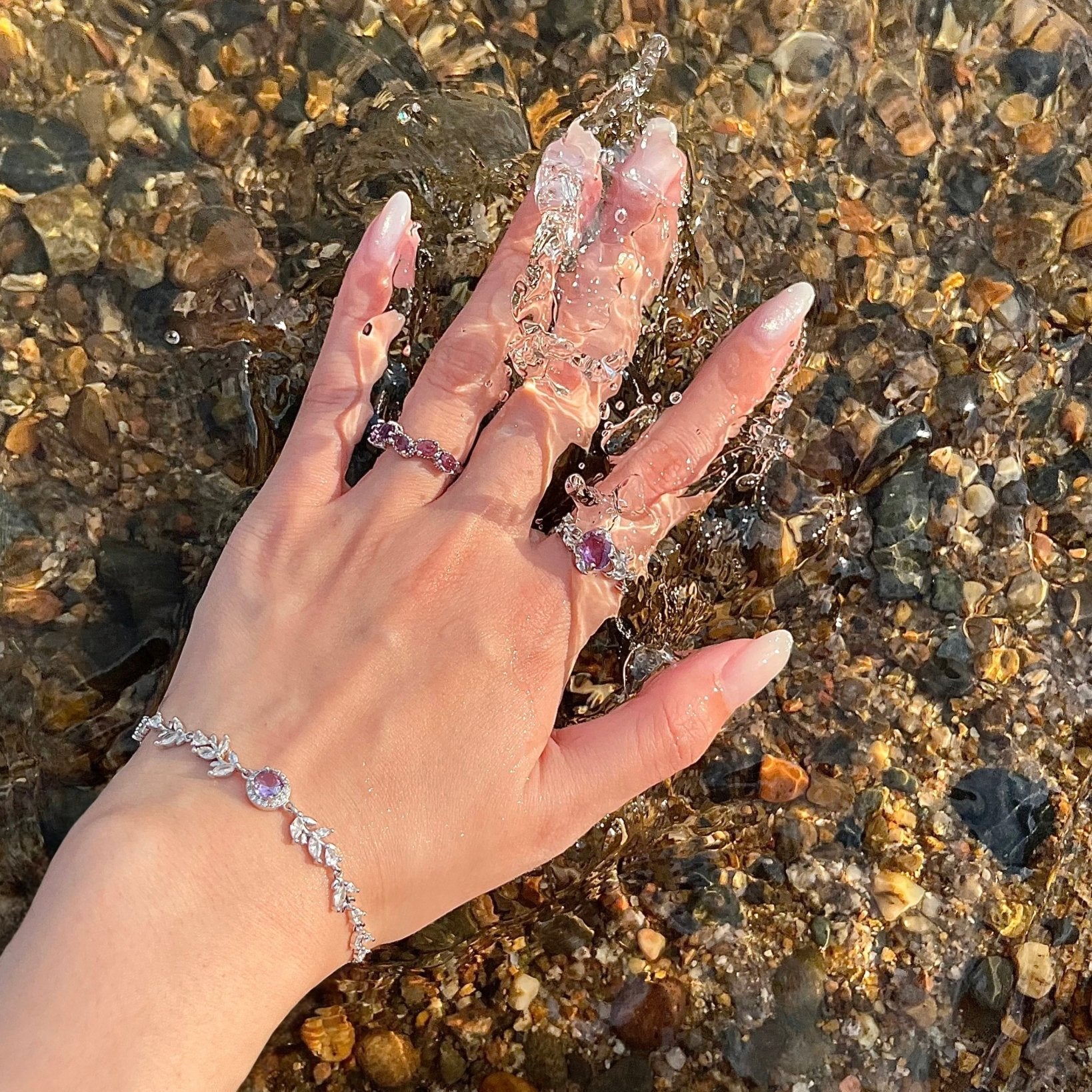 Wheatline Bracelet - Featuring Amethyst - Pure Gems & Stones Store: Awakened Days