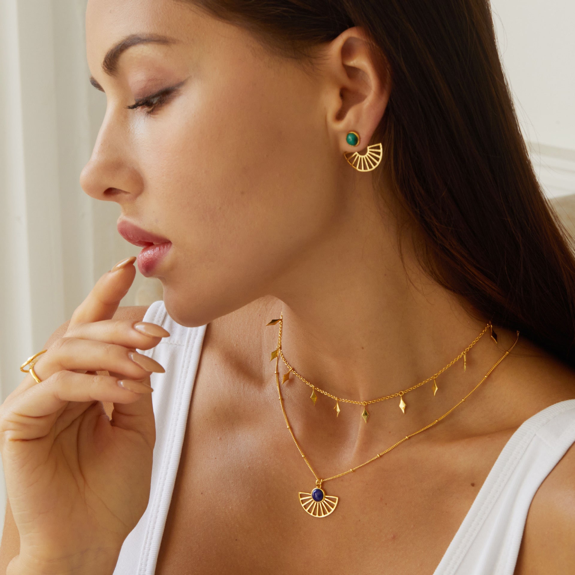 Zen Fan Earrings - Pure Gems & Stones Store: Awakened Days