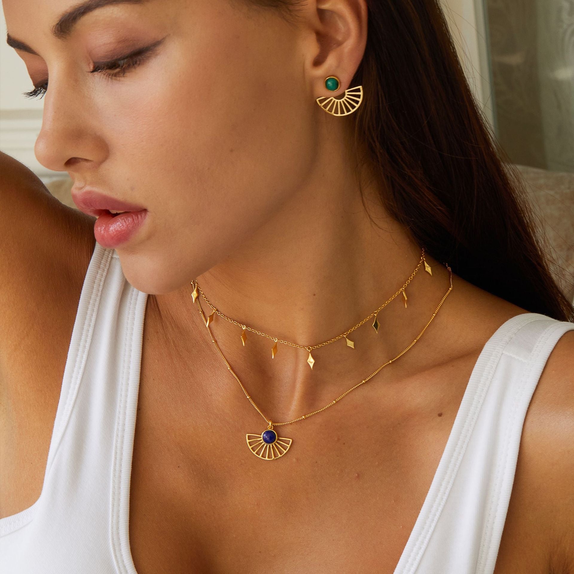 Zen Fan Earrings - Pure Gems & Stones Store: Awakened Days