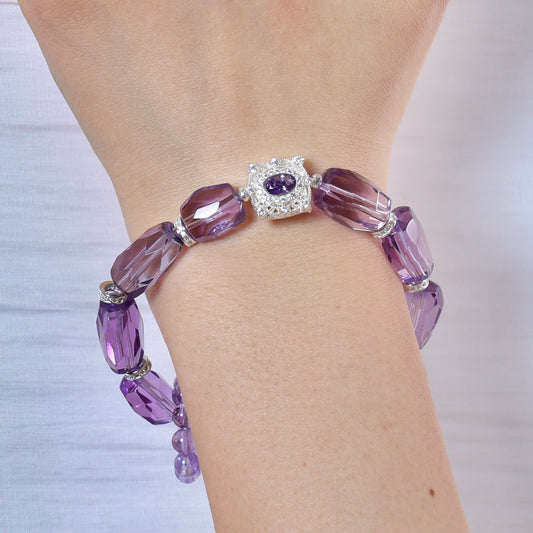 Himmlisches Amethyst-Mondarmband