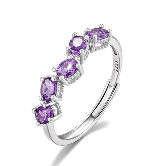 Wave Ring - Featuring Amethyst