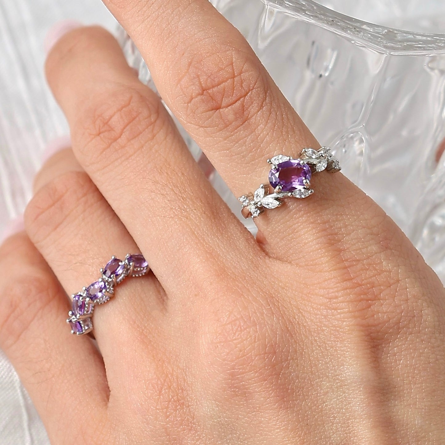 Wave Ring - Featuring Amethyst