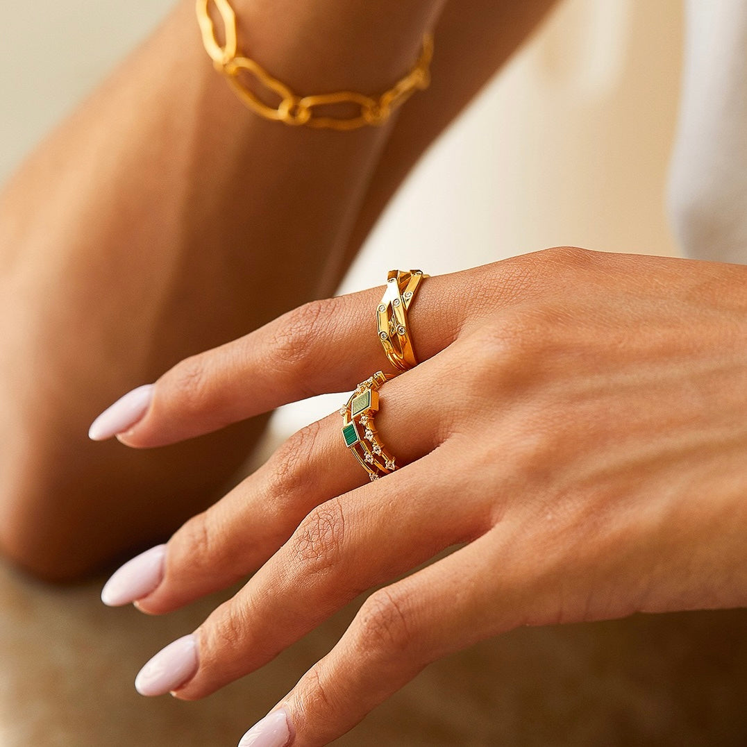 Cubic Duet Ring