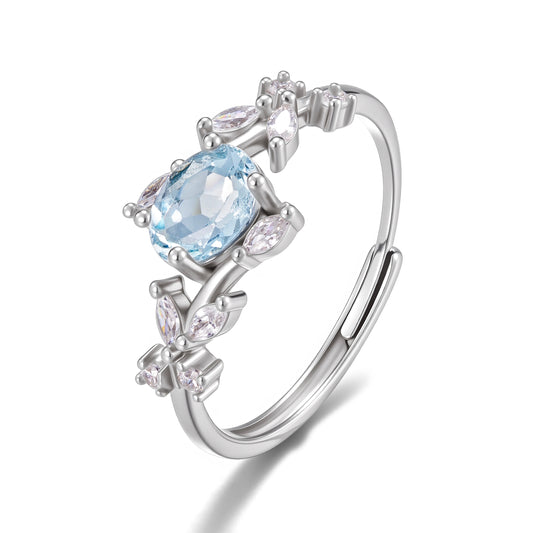 Floral Ring - Featuring Aquamarine