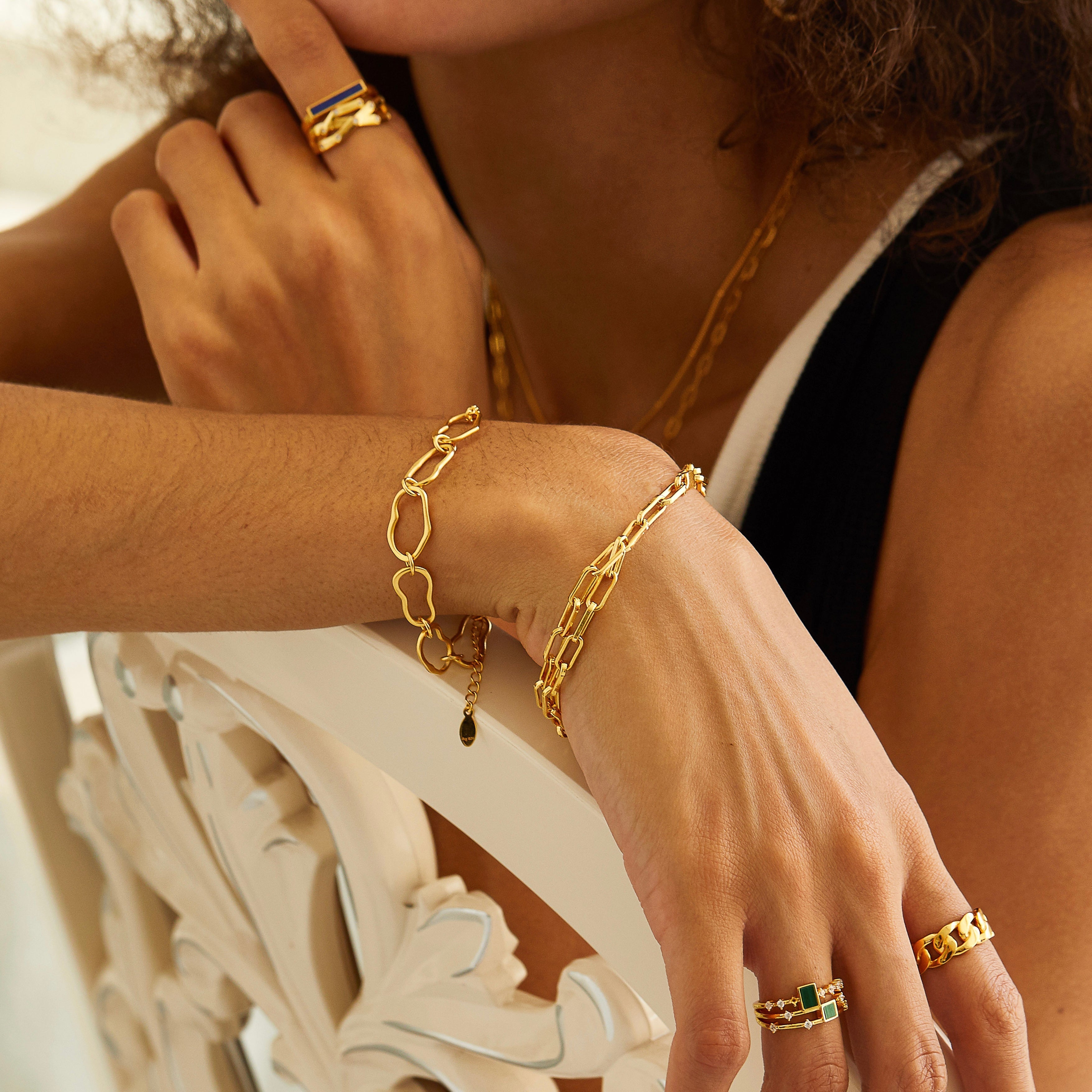 Auréole Double Paperclip Bracelet - Pure Gems & Stones Store: Awakened Days