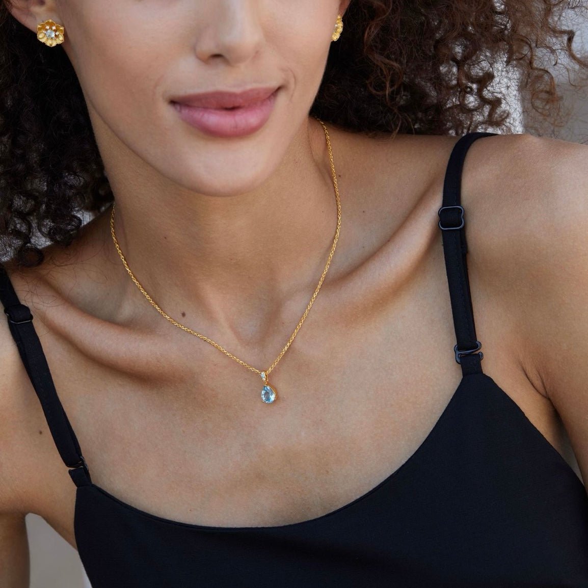 Azure Teardrop Necklace - Pure Gems & Stones Store: Awakened Days