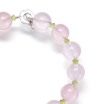 Petal Dew – Rose Quartz Bracelet
