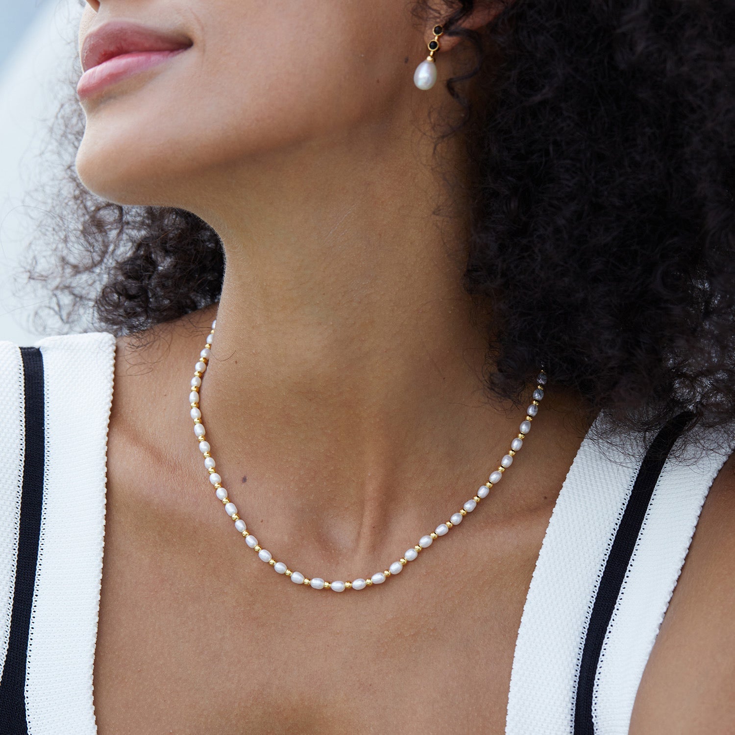 Bare Luxe – Golden Pearl Necklace - Pure Gems & Stones Store: Awakened Days