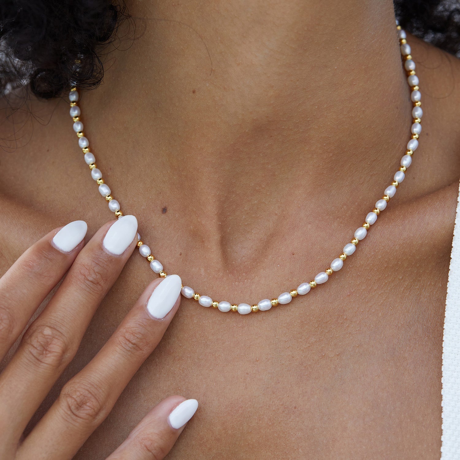 Bare Luxe – Golden Pearl Necklace - Pure Gems & Stones Store: Awakened Days