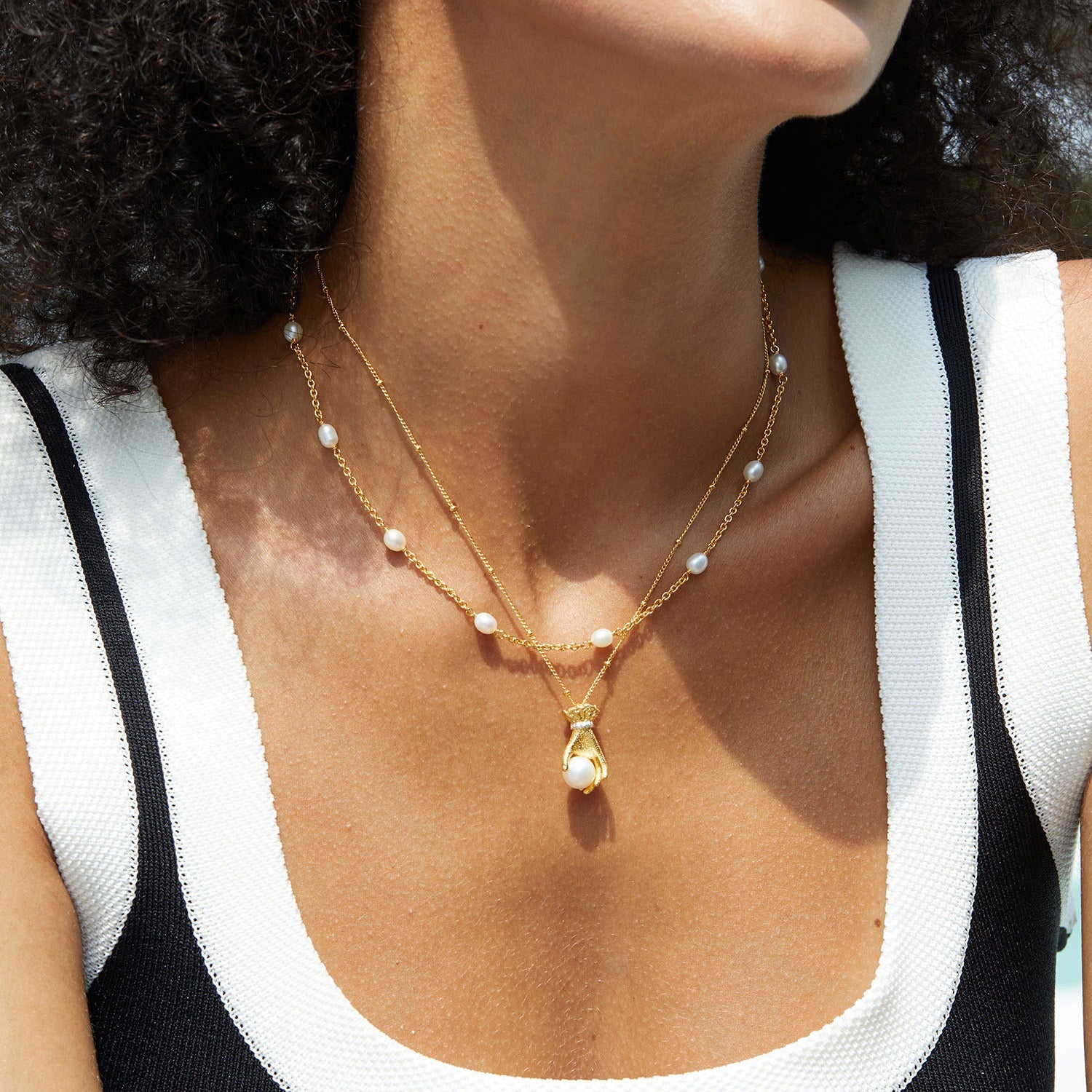 Bare Luxe – Orbit Pearl Necklace - Pure Gems & Stones Store: Awakened Days