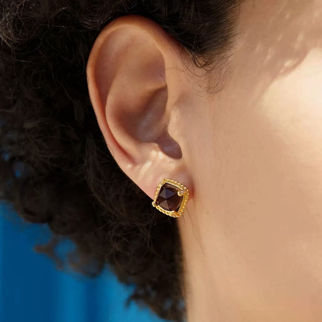 Cocoa Luxe Studs - Pure Gems & Stones Store: Awakened Days