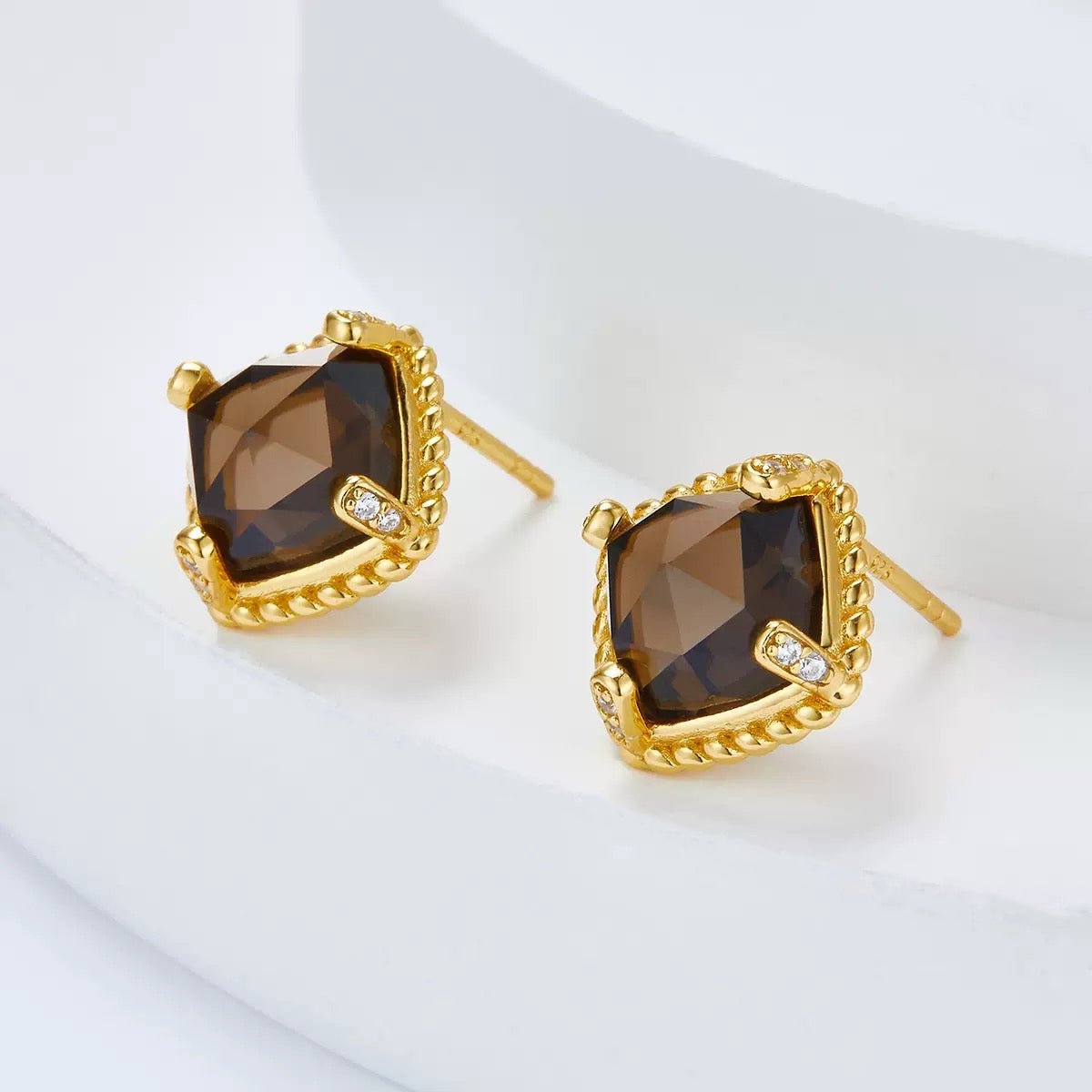 Cocoa Luxe Studs - Pure Gems & Stones Store: Awakened Days