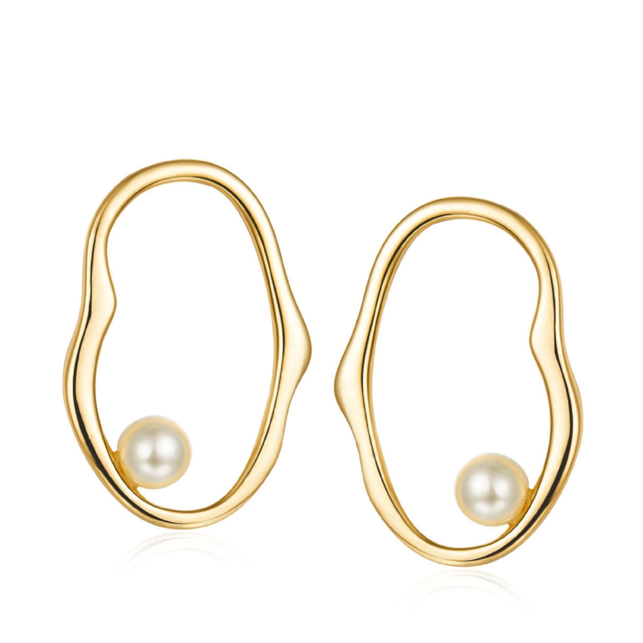 Contour d’Or Pearl Earrings - Pure Gems & Stones Store: Awakened Days