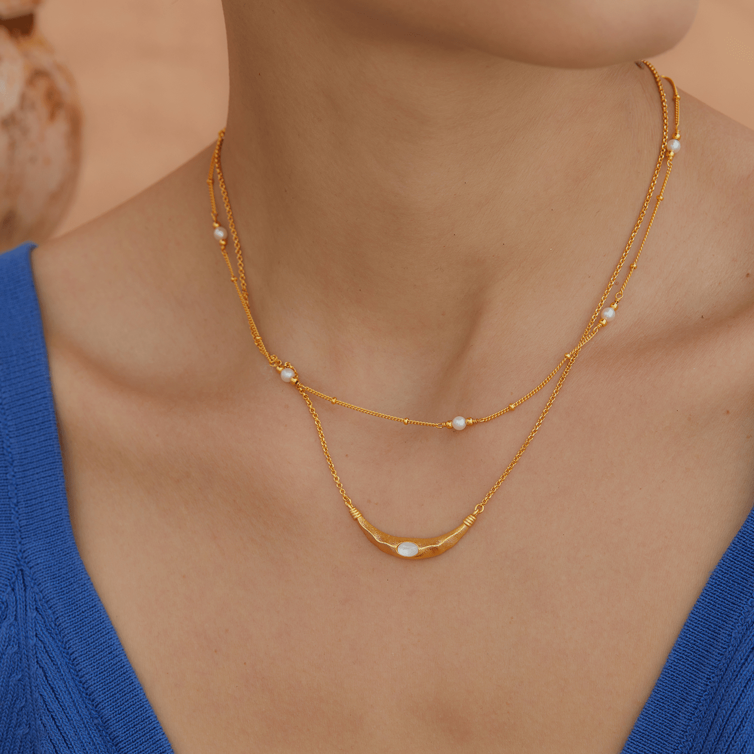 Crescent Arc Necklace - Pure Gems & Stones Store: Awakened Days